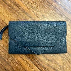 & other stories leather wallet - blue - envelope style